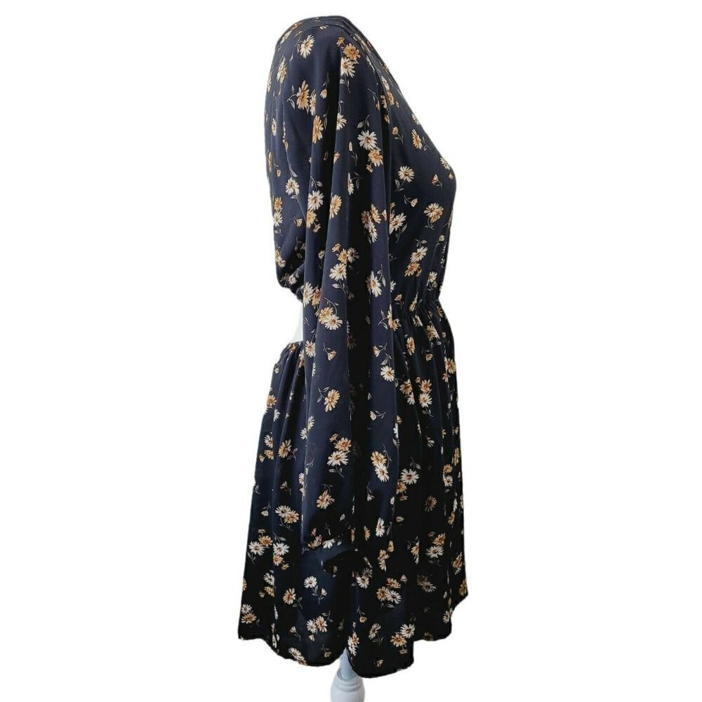 Swell Women's Whimsical Dress Black Floral Mini Dress Sz Small Surfer Girl - Picture 4 of 12